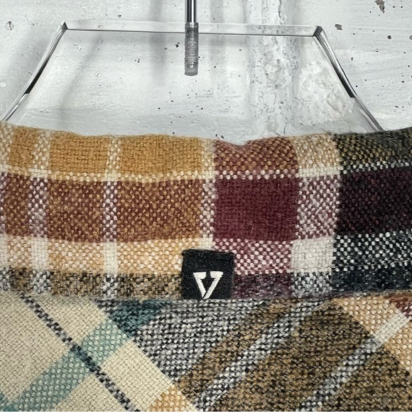 VISSLA Rigid Cotton Flannel Long Sleeve Button Down Plaid Shirt Medium - Picture 5 of 9